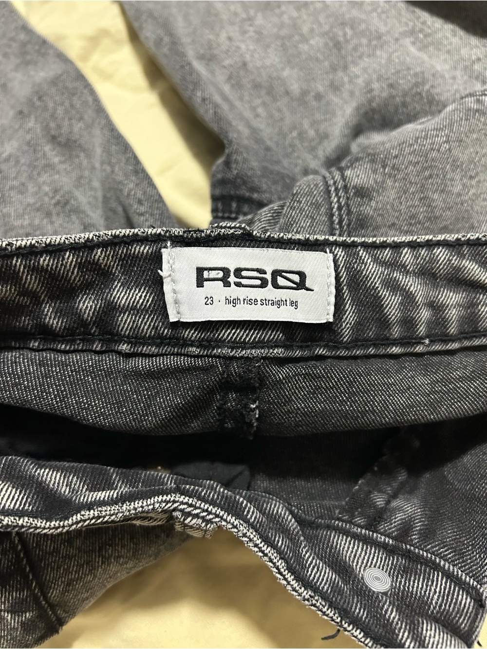 RSQ  High-Rise Straight Leg Jeans in Gray